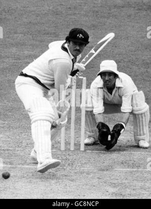 Cricket - England gegen Australien - Australien auf den Britischen Inseln 1989 (1. Test) Venue Headingley, Leeds. Allan Border mit Schlägen Stockfoto