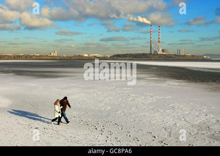 Winterwetter Jan08th Stockfoto