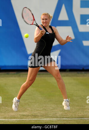 Tennis - die AEGON Trophy 2009 - Tag drei - Nottingham Tennis Center. Die britische Elena Baltacha in Aktion Stockfoto