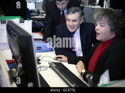 Brown besucht Disasters Emergency Committee Stockfoto