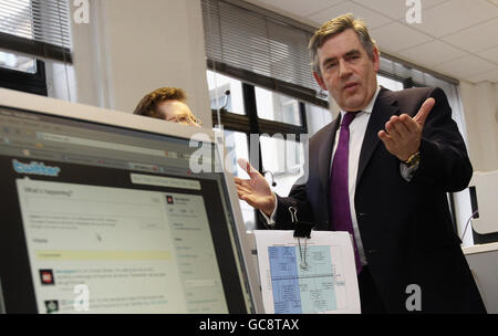 Brown besucht Disasters Emergency Committee Stockfoto