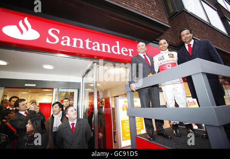 Santander rebranding Stockfoto