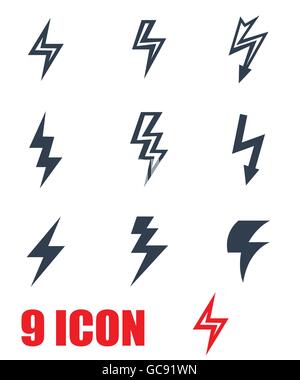 Vector black Lightning-Icon-set Stock Vektor