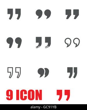 Vektor grau-Zitat-Icon-set Stock Vektor