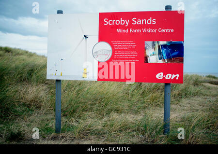 Scroby Sands Wind Farm Besucherzentrum Stockfoto