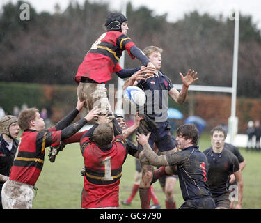 Rugby-Union - Brewin Dolphin schottischen Schulen Cup Halbfinale - U18 - Merchiston Castle V Stewarts Melville - Colinton Road Stockfoto