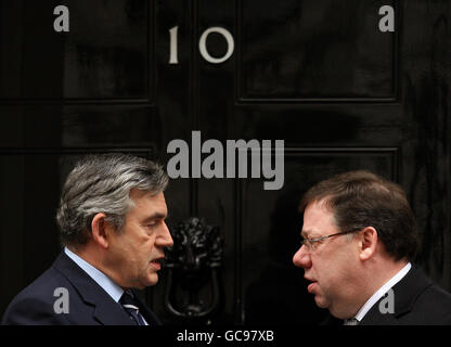 Brown trifft Taoiseach Brian Cowen Stockfoto