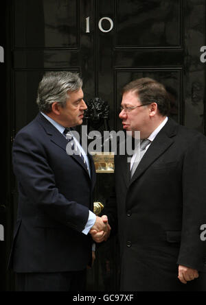 Brown trifft Taoiseach Brian Cowen Stockfoto