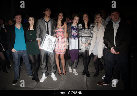 Skins-Besetzung zu besuchen, Screening und Q&A - London Stockfoto