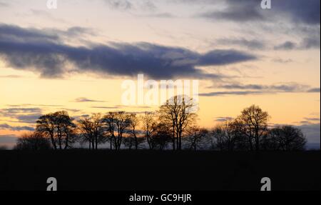 Winterwetter Jan31st Stockfoto