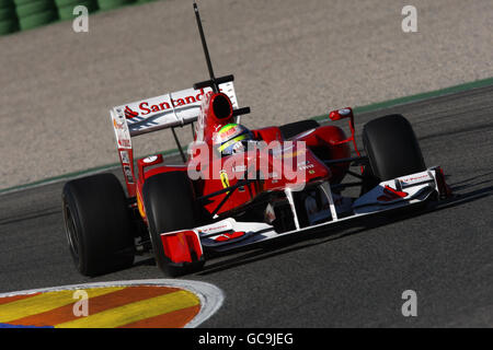 Auto - Formel-1-Wintertests 2010 - erster Tag - Circuit de la Comunitat Valenciana Ricardo Tormo. Ferrari Felipe Massa während der Formel-1-Testveranstaltung auf dem Circuit de la Comunitat Valenciana Ricardo Tormo, Valencia, Spanien. Stockfoto