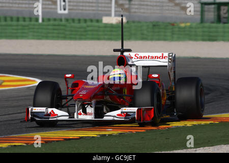 Auto - Formel-1-Wintertests 2010 - erster Tag - Circuit de la Comunitat Valenciana Ricardo Tormo. Ferrari Felipe Massa während der Formel-1-Testveranstaltung auf dem Circuit de la Comunitat Valenciana Ricardo Tormo, Valencia, Spanien. Stockfoto