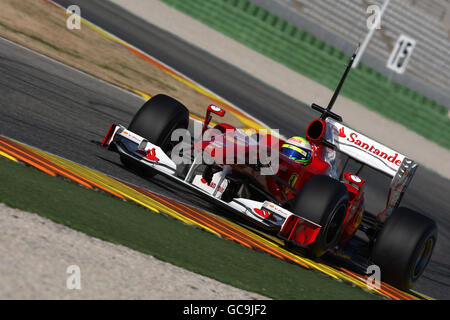 Auto - Formel-1-Wintertests 2010 - erster Tag - Circuit de la Comunitat Valenciana Ricardo Tormo. Ferrari Felipe Massa während der Formel-1-Testveranstaltung auf dem Circuit de la Comunitat Valenciana Ricardo Tormo, Valencia, Spanien. Stockfoto