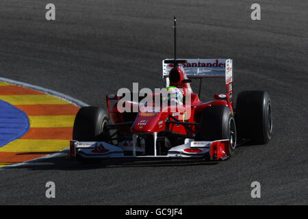 Auto - Formel-1-Wintertests 2010 - erster Tag - Circuit de la Comunitat Valenciana Ricardo Tormo. Ferrari Felipe Massa während der Formel-1-Testveranstaltung auf dem Circuit de la Comunitat Valenciana Ricardo Tormo, Valencia, Spanien. Stockfoto