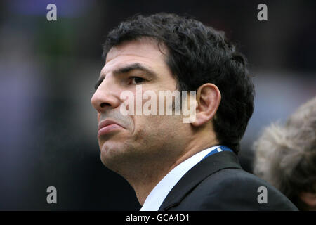 Rugby Union - RBS 6 Nations Championship 2010 - Schottland gegen Frankreich - Murrayfield. Marc Lievremont, Cheftrainer Frankreich Stockfoto