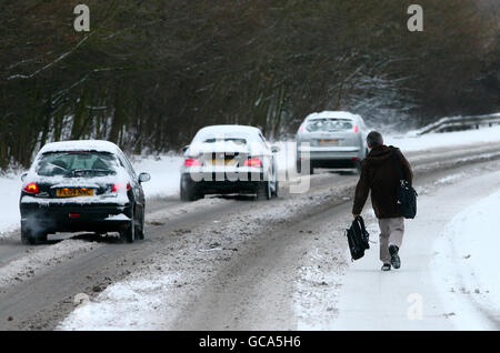 Winterwetter Feb11th Stockfoto