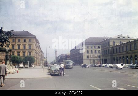 Geographie / Reisen, Deutschland, Bayern, München, Straßen, Ludwigstraße, Juni 1961, Zusatzrechte-Clearences-nicht vorhanden Stockfoto