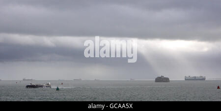 Wightlink High Speed Fähre - Portsmouth Stockfoto