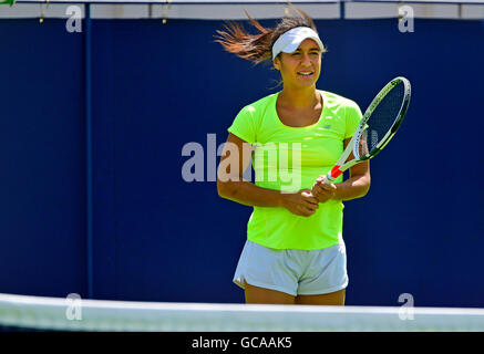 Heather Watson (GB) auf die Praxis Gerichte bei den Aegon International, Eastbourne, 21. Juni 2016. Stockfoto