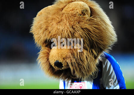 Fußball - Coca-Cola Football League One - Huddersfield Town / Bristol Rovers - The Galpharm Stadium. Huddersfield Town Maskottchen Terry the Terrier Stockfoto