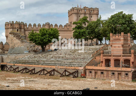 Maurischen Burg in der Stadt Coca, Segovia Provinz Castilla y Leon, Spanien Stockfoto