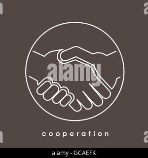 Abstrakte handshake Stock Vektor