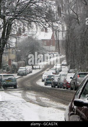 Winterwetter Feb18th Stockfoto