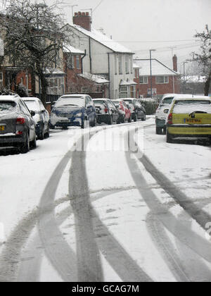 Winterwetter Feb18th Stockfoto