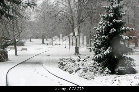 Winterwetter Feb18th Stockfoto