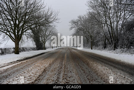 Winterwetter Feb18th Stockfoto