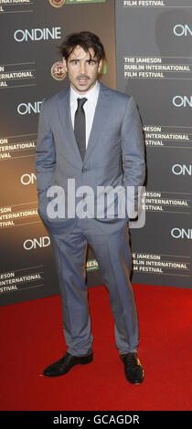 Colin Farrell nimmt an der Europa-Premiere von Neil Jordans neuem Film Ondine im Savoy Cinema in Dublin Teil - anlässlich der Eröffnung des Jameson Dublin International Film Festival. Stockfoto