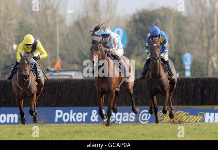 Pferderennen - Regattatag Post Chase - Kempton Park Rennbahn Stockfoto