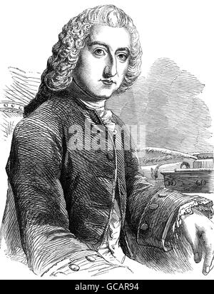 William Pitt, 1. Earl of Chatham (1708 – 1778) ein Whig, wer die Regierung von Großbritannien zweimal in der Mitte des 18. Jahrhunderts führte; auch genannt William Pitt der ältere, von seinem Sohn, William Pitt der jüngere, zu unterscheiden, die auch einen Premierminister war. Stockfoto