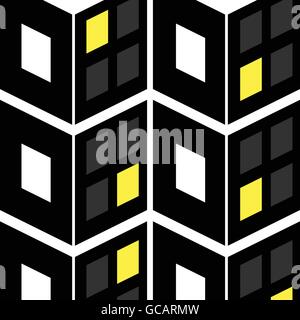 abstrakte Darstellung der Gebäude und Fenster Vektor Stock Vektor