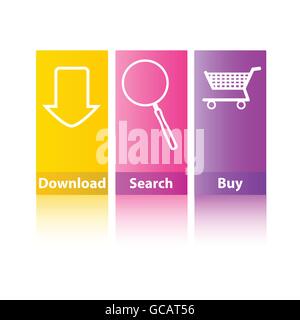 Kartenset für die Webseite Vektor Illustration Teil 3 Stock Vektor