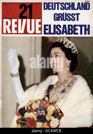 Zeitschrift, Revue, Nummer 21, Cover, 'Deutschland gruessst Elisabeth', München, Deutschland, 23.5.1965, zusätzliche-Rechte-Clearences-nicht verfügbar Stockfoto