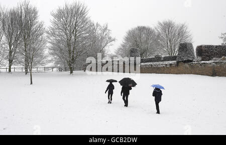 Winterwetter Feb21st Stockfoto