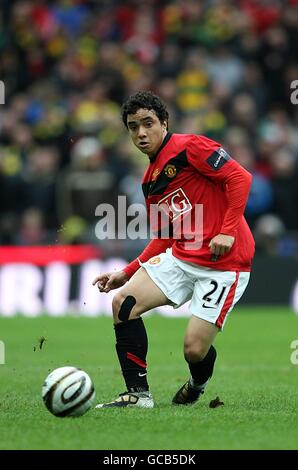 Fußball - Carling Cup - Finale - Manchester United / Aston Villa - Wembley Stadium. Rafael Da Silva, Manchester United Stockfoto