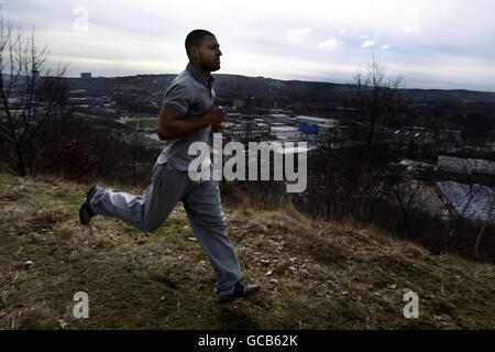 Boxen - Kell Brook Medien Workout - ST Thomas jungen und Mädchen Boxing Club Stockfoto