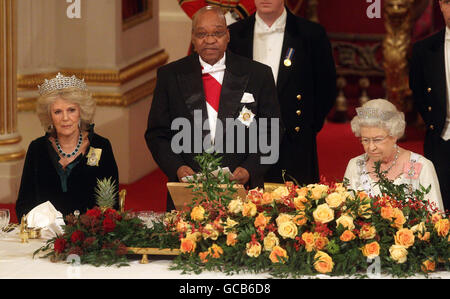 SA Präsident Staatsbesuch Zuma in Großbritannien Stockfoto