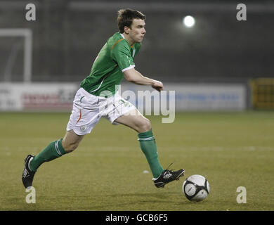 Irlands Seamus Coleman in Aktion während des UEFA U-21 Championship Qualifying-Spiels im Tallaght Stadium, Dublin. Stockfoto