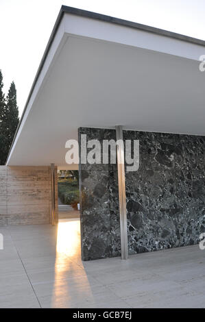 Barcelona-Pavillon von Ludwig Mies van der Rohe Stockfoto