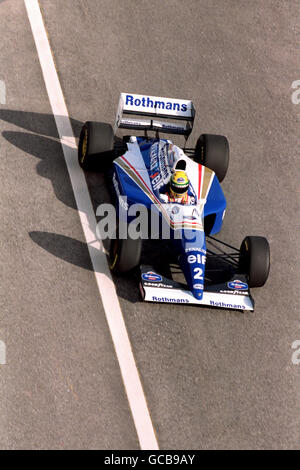 Formel-1-Autorennen - Testing - Estoril, Portugal. Ayrton Senna testet den Williams Renault, sein Auto für die neue Saison Stockfoto