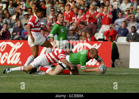 Rugby-Union - World Cup 1995 - Pool C - Wales V Japan - Free State Stadion in Bloemfontein Stockfoto