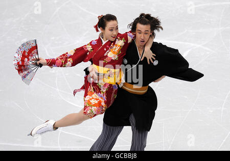 Olympische Winterspiele 2010 Vancouver - Tag Zehn. Die Japanerin Cathy und Chris Reed im Eiskunstlauf, Original Dance im Pacific Coliseum, Vancouver Stockfoto