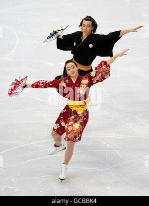 Olympische Winterspiele 2010 Vancouver - Tag Zehn. Die Japanerin Cathy und Chris Reed im Eiskunstlauf, Original Dance im Pacific Coliseum, Vancouver Stockfoto