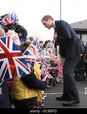 Prinz William besucht Alder Hey Kinderkrankenhaus Stockfoto