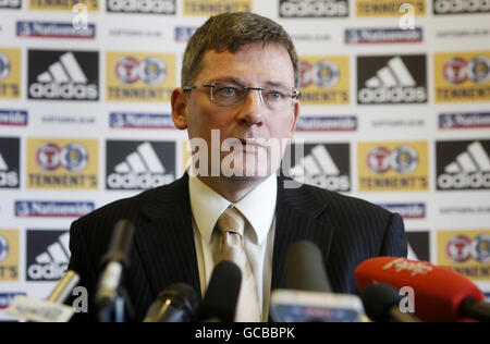 Fußball - Schottland Pressekonferenz - Hampden Park. Schottland-Manager Craig Levein während einer Pressekonferenz im Hampden Park, Glasgow. Stockfoto