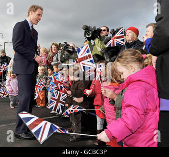 Prinz William besucht Alder Hey Kinderkrankenhaus Stockfoto