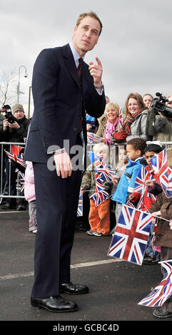 Prinz William besucht Alder Hey Kinderkrankenhaus Stockfoto